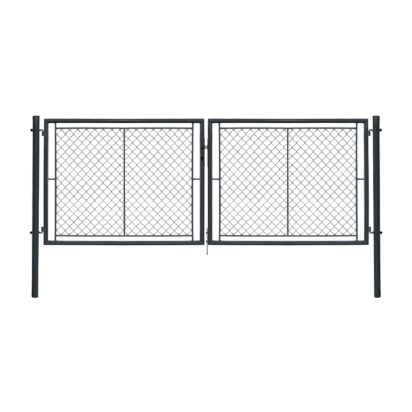 Dvoukřídlá brána IDEAL, PLETIVO® II. poplastovaná (Zn + PVC) - rozměr 3605 × 1200 mm, barva antracit (RAL 7016)
