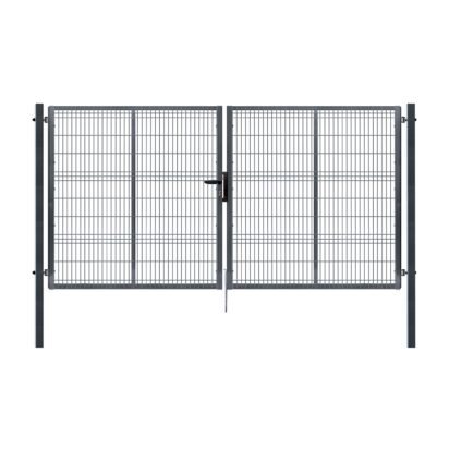 Dvoukřídlá brána 3D PILOFOR® Zn + PVC 4118 × 1245 mm, barva antracit