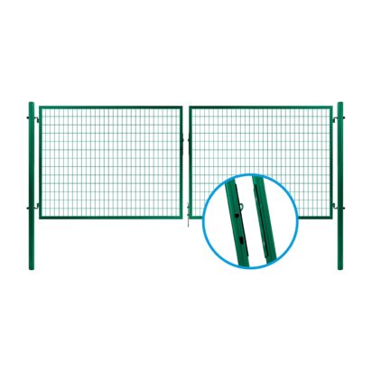 Dvoukřídlá brána SOLID poplastovaná (Zn + PVC) - rozměr 3580 × 1950 mm