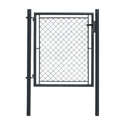 Jednokřídlá branka IDEAL, PLETIVO® poplastovaná (Zn + PVC) - rozměr 1085 × 1200 mm, barva antracit (RAL 7016)